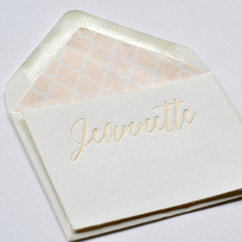 Jeannette Stationery Note & Enclosure Cards