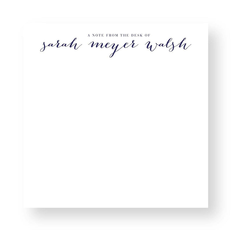 "A Note From the Desk of" Notepad - Personalized