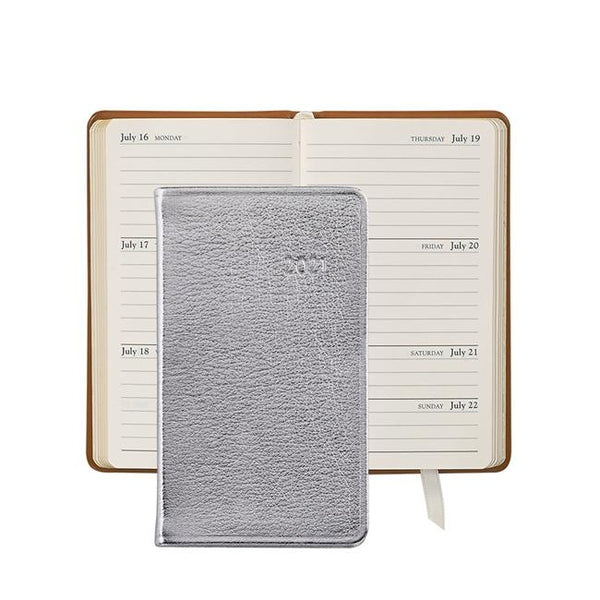 5 inch Pocket Datebook - Silver
