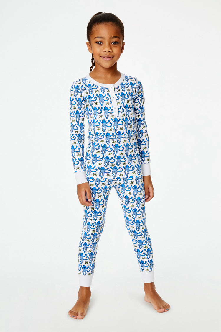 Roller Rabbit Blue Monkey Children's Pajamas