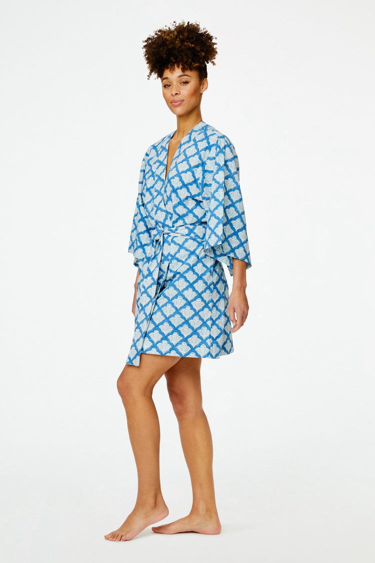 Roller Rabbit Blue Jemina Bathrobe