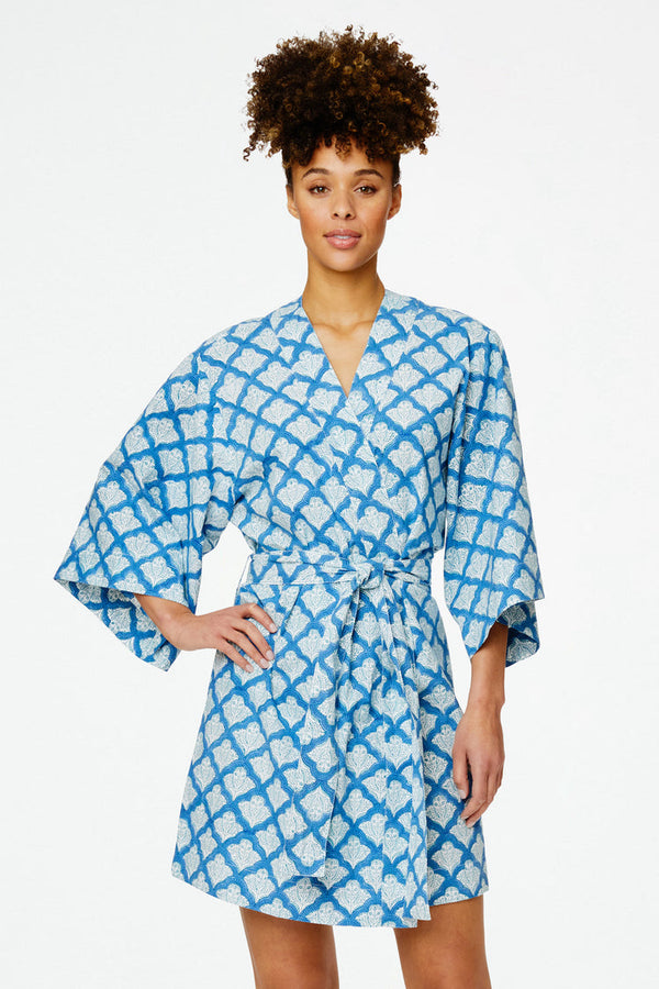 Roller Rabbit Blue Jemina Bathrobe