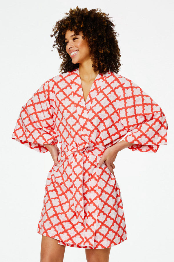 Roller Rabbit Red Jemina Bathrobe