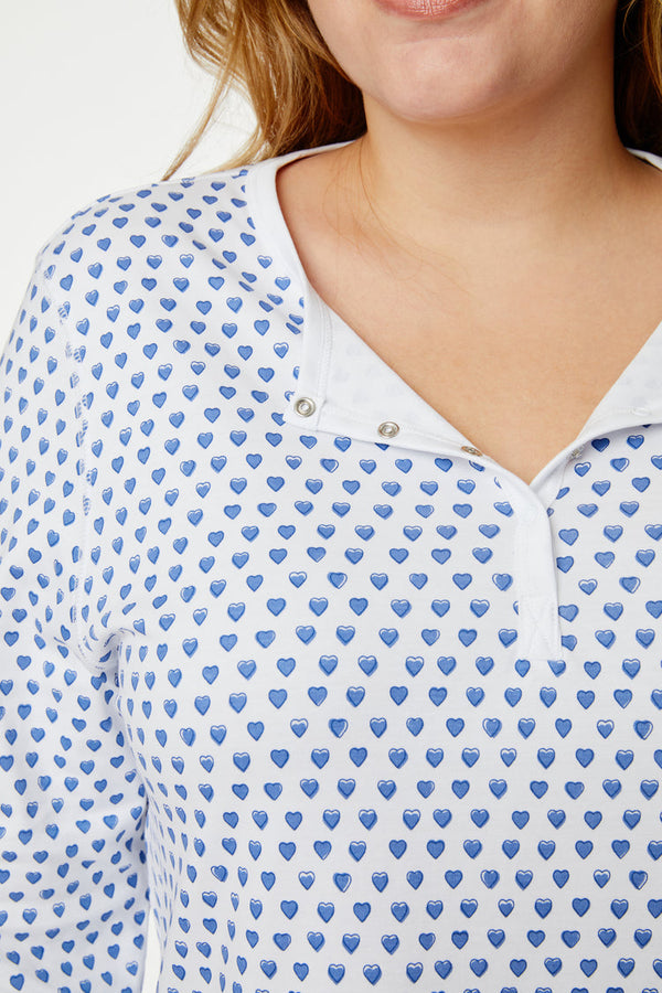 Roller Rabbit Blue Hearts Pajama Set