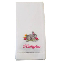 Monogrammed or Personalized Bunny Guest Towel