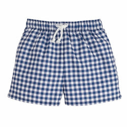Navy Gingham Sanibel Board Short - Lake Gingham - Little English