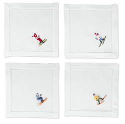 Skier Cocktail Napkins