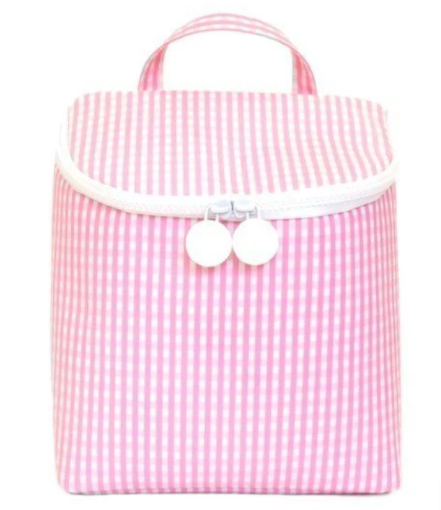 Insulated Take Away Bag - Pink Gingham