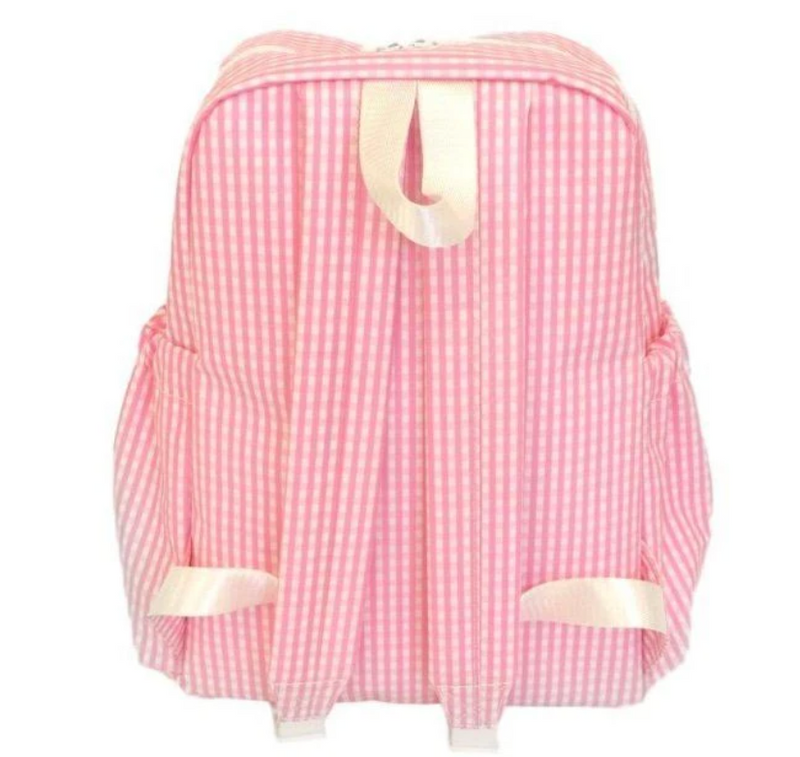 Pink top gingham backpack