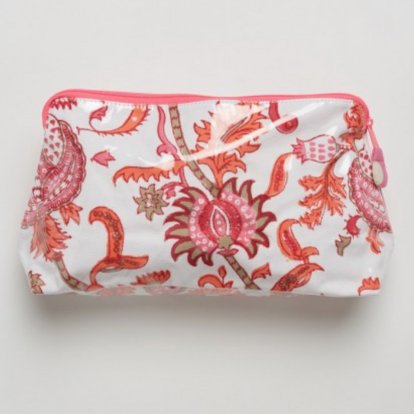 Roller Rabbit Orange Pink Amanda Makeup Bag