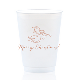 Merry Christmas Angel Shatterproof Cups