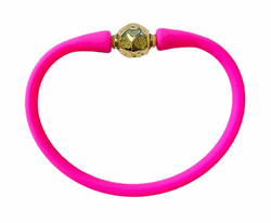 Gold Florence Bracelet - Hot Pink