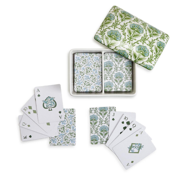 Floral Playing Card Box + Cards - Two's Company