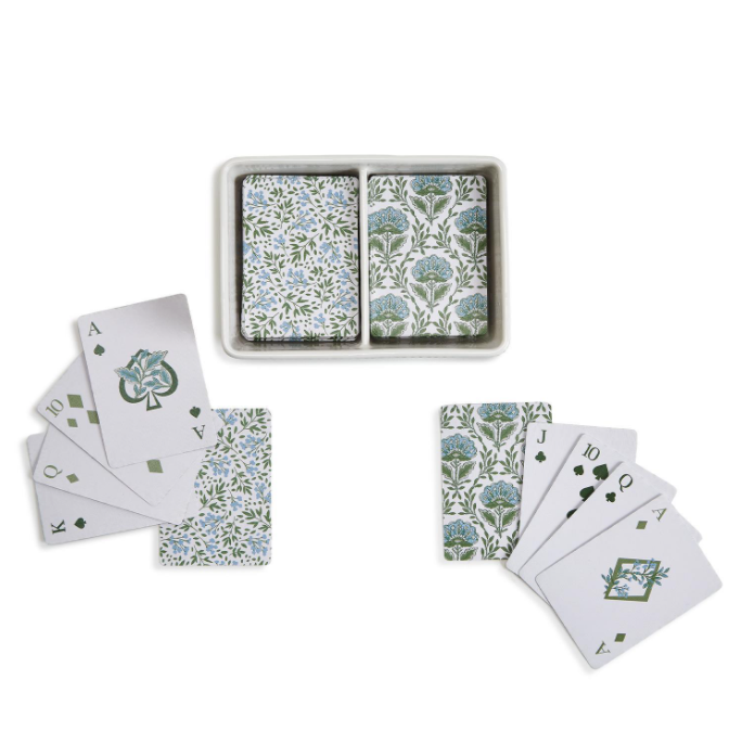 Floral Playing Card Box + Cards - Two's Company