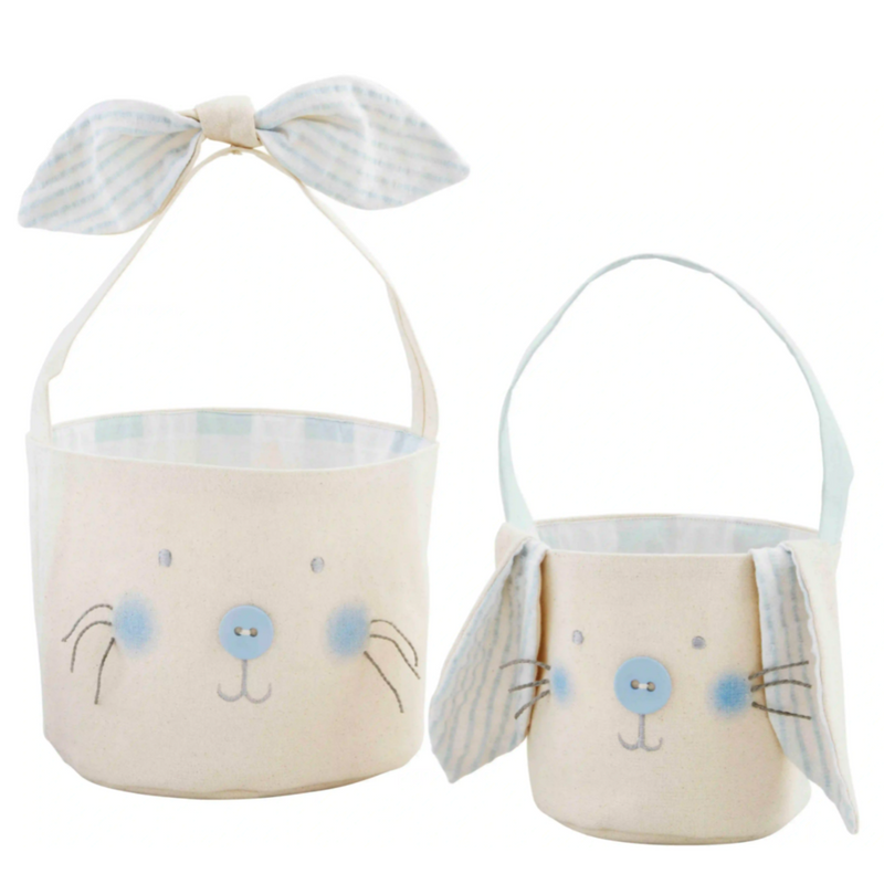 Button Nose Bunny Easter Basket - Blue