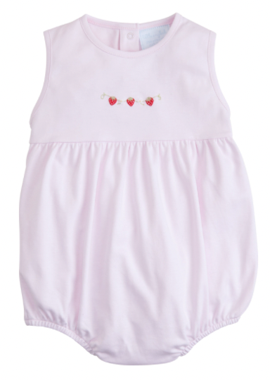 Strawberry Embroidered Bubble - Little English