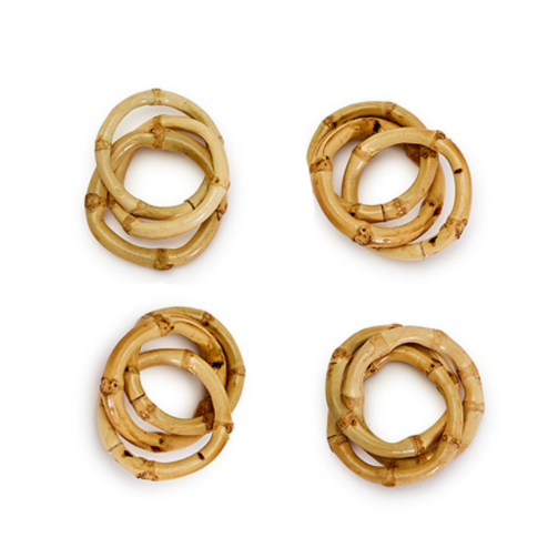 Natural Bamboo Trio Napkin Rings