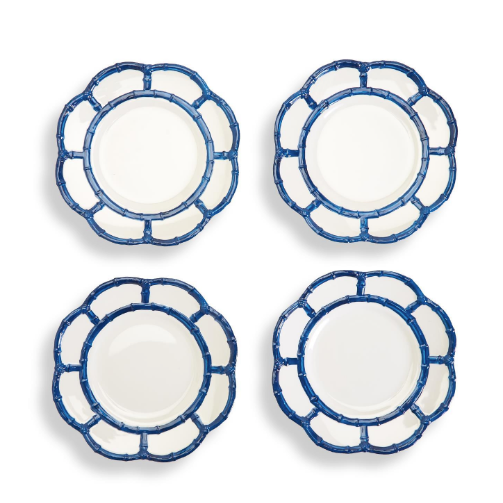 Blue Bamboo Melamine Appetizer + Salad Plates