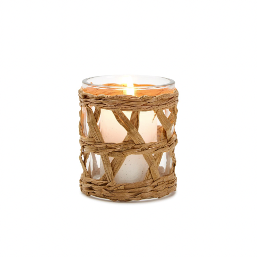 Raffia Lattice Vase & Votive Candle Holder