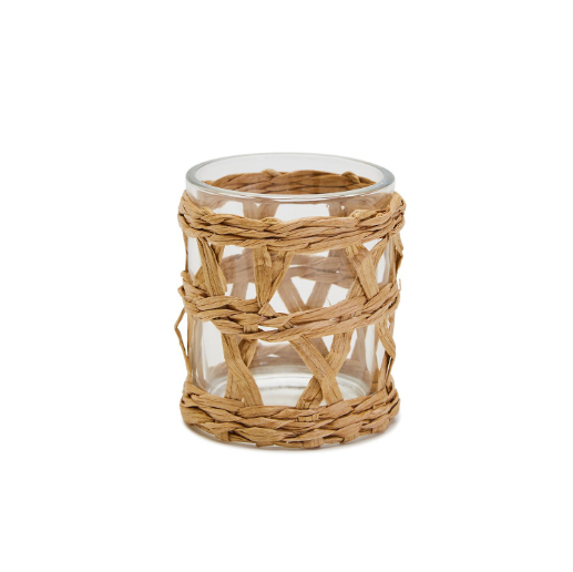 Raffia Lattice Vase & Votive Candle Holder