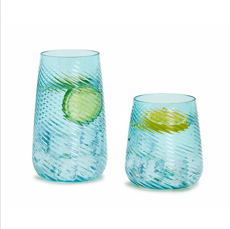 Sea Foam Spiricle Drink Glass