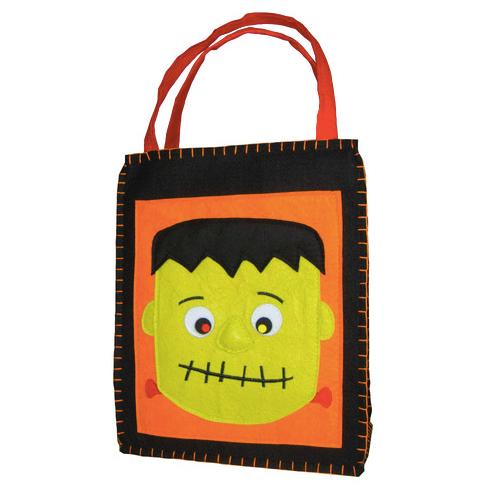 Personalized Trick or Treat Felt Bags - Silly Frankenstein