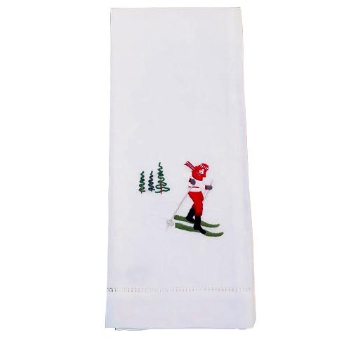 Skier Guest Towel - Red