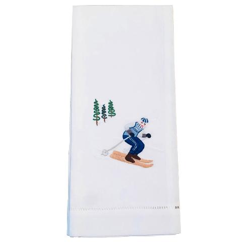 Skier Guest Towel - Blue