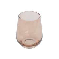 Estelle Colored Stemless Wine Glasses Amber Smoke