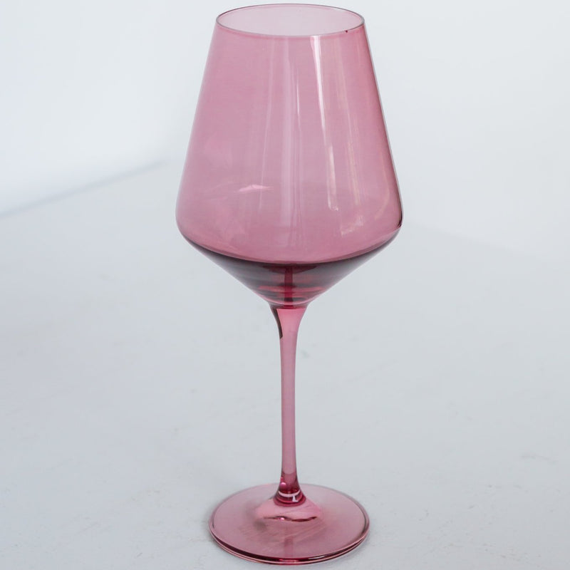 Estelle Colored Wine Glasses - Rose Pink