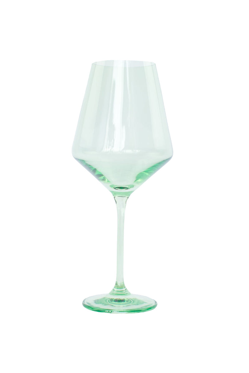 Estelle Colored Wine Glasses - Mint Green