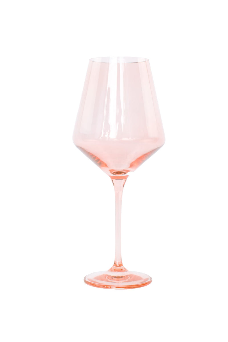 Estelle Colored Wine Glasses - Blush Pink