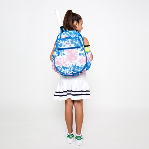 Blue Pink Tie Dye Big Love Tennis Backpack