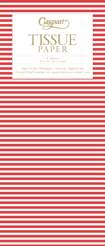 Red Mini Stripe Tissue Paper - Caspari
