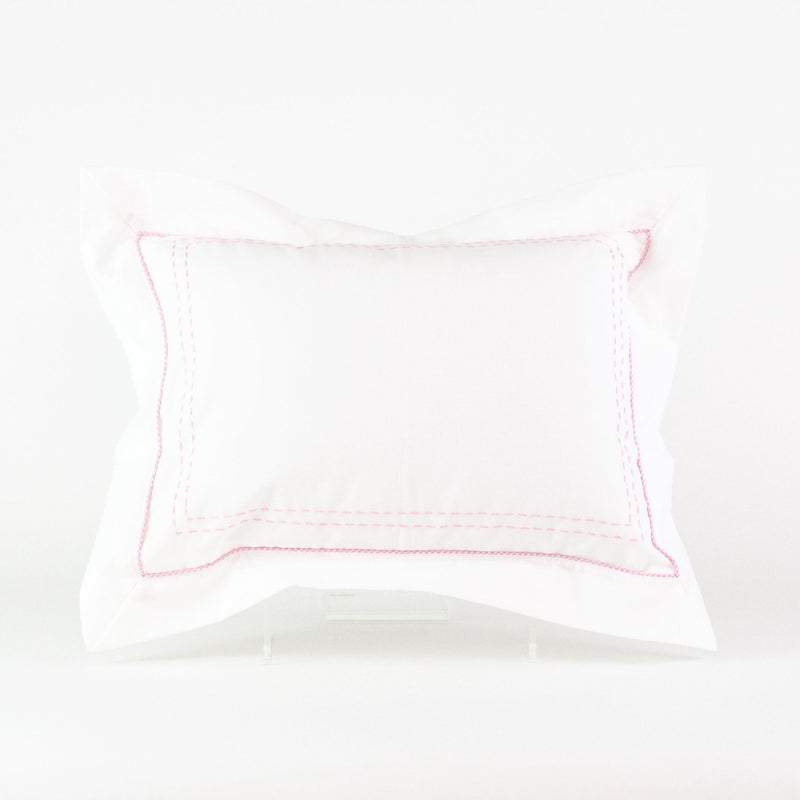 Stitched Boudoir Pillow - Monogrammed or Personalized - Pink