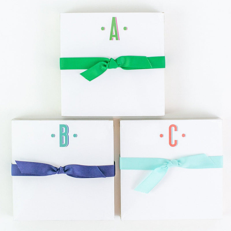 Single Initial Luxe Notepad