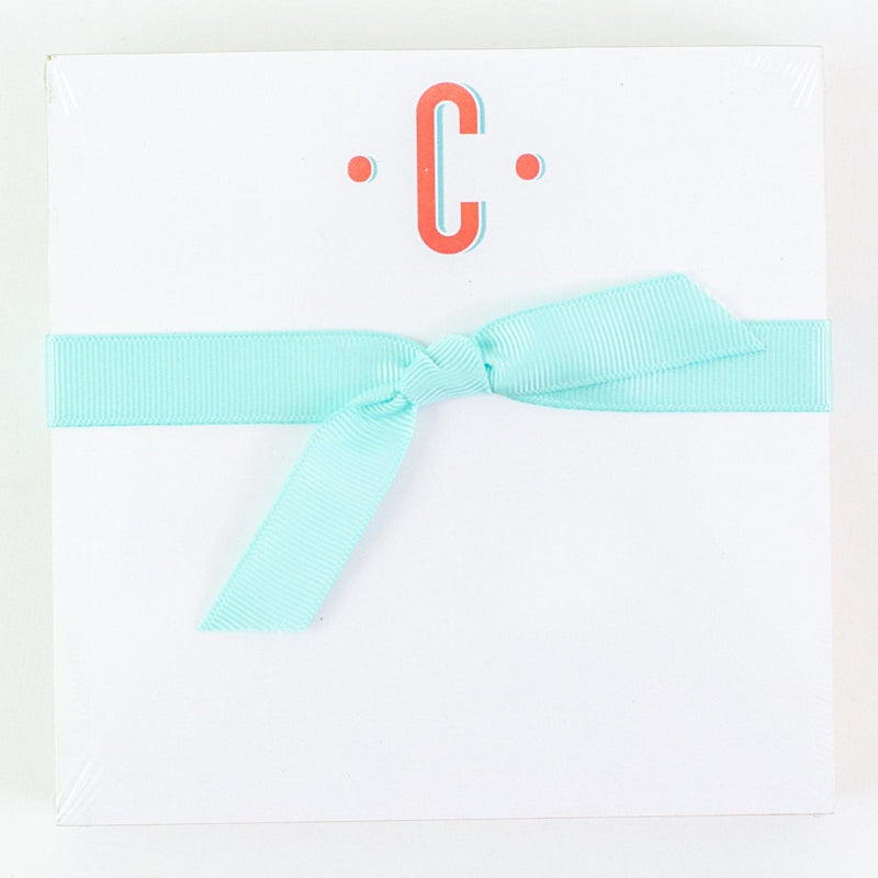 Single Initial Luxe Notepad - C