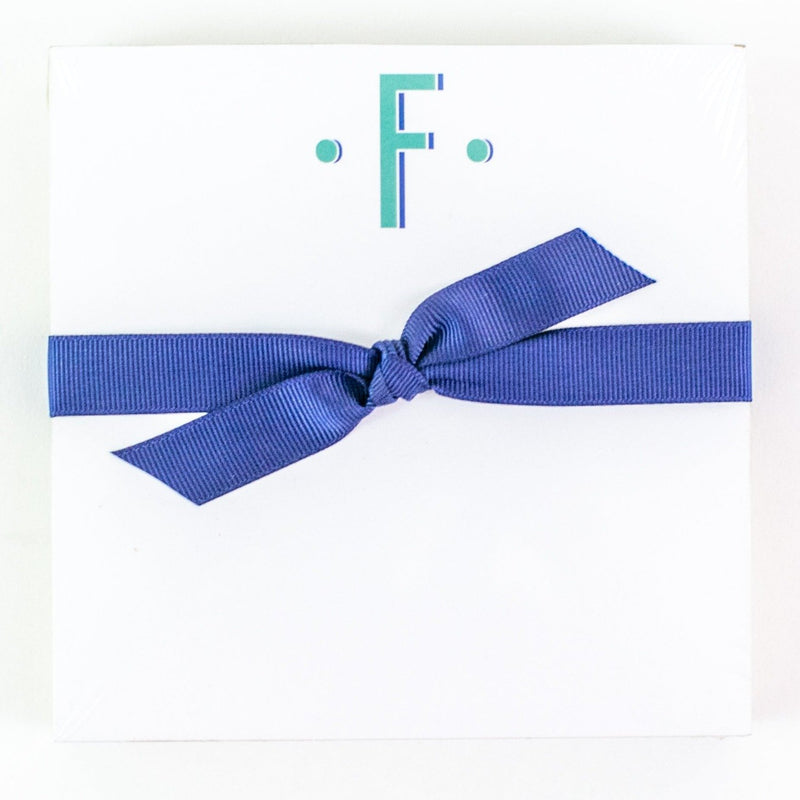 Single Initial Luxe Notepad - F