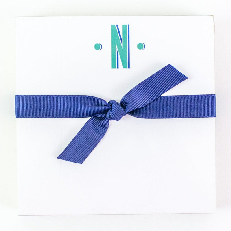 Single Initial Luxe Notepad - N