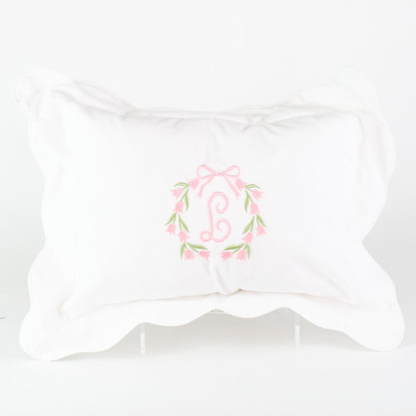 Scalloped Boudoir Pillow - Monogrammed