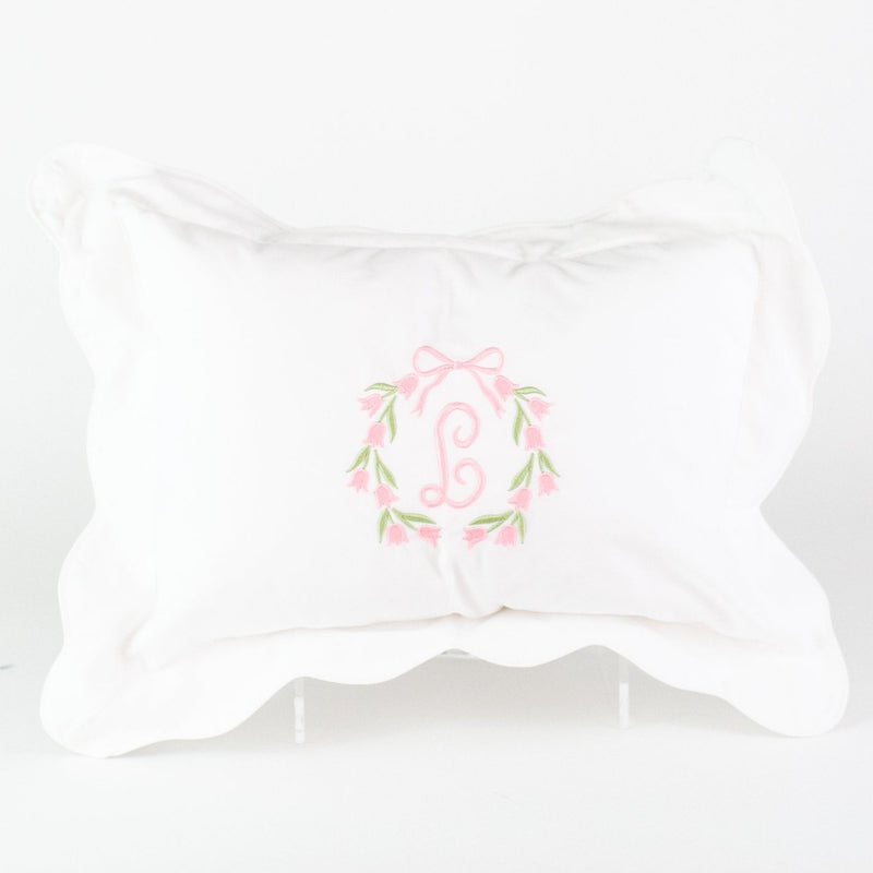 Scalloped Boudoir Pillow - Monogrammed