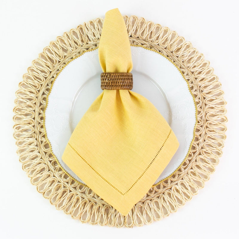 Monogrammed Festival Linen Dinner Napkins - Butter