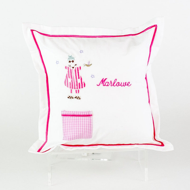 Tooth Fairy Pillow - Monogrammed or Personalized - Pink