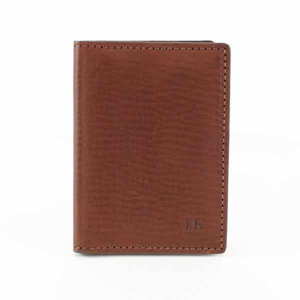 Vachetta Leather Card Case ID Holder - Brown