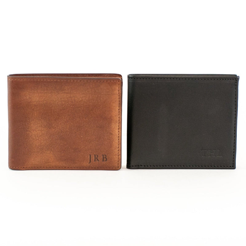 Bi-Fold Vachetta Leather Wallet Black Vachetta Leather