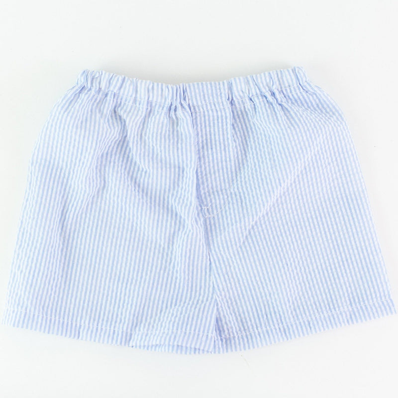 Seersucker Shorts - Baby Blue - Personalize