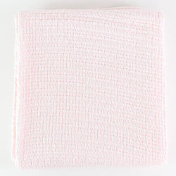 Monogrammed Basketweave Baby Blanket - Pink