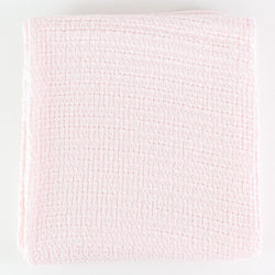Monogrammed Basketweave Baby Blanket - Pink