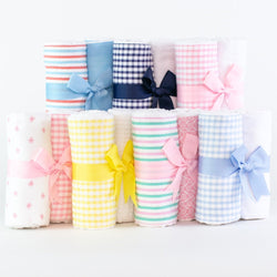 Monogrammed Burp Pad Set - Multiple Colors Available