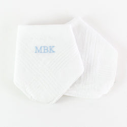 Men's White Handkerchief - Monogrammed